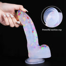 7.87in Crystal Clear Fruit Silicone Dildo For Adult Couples