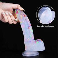 7.87in Crystal Clear Fruit Silicone Dildo For Adult Couples