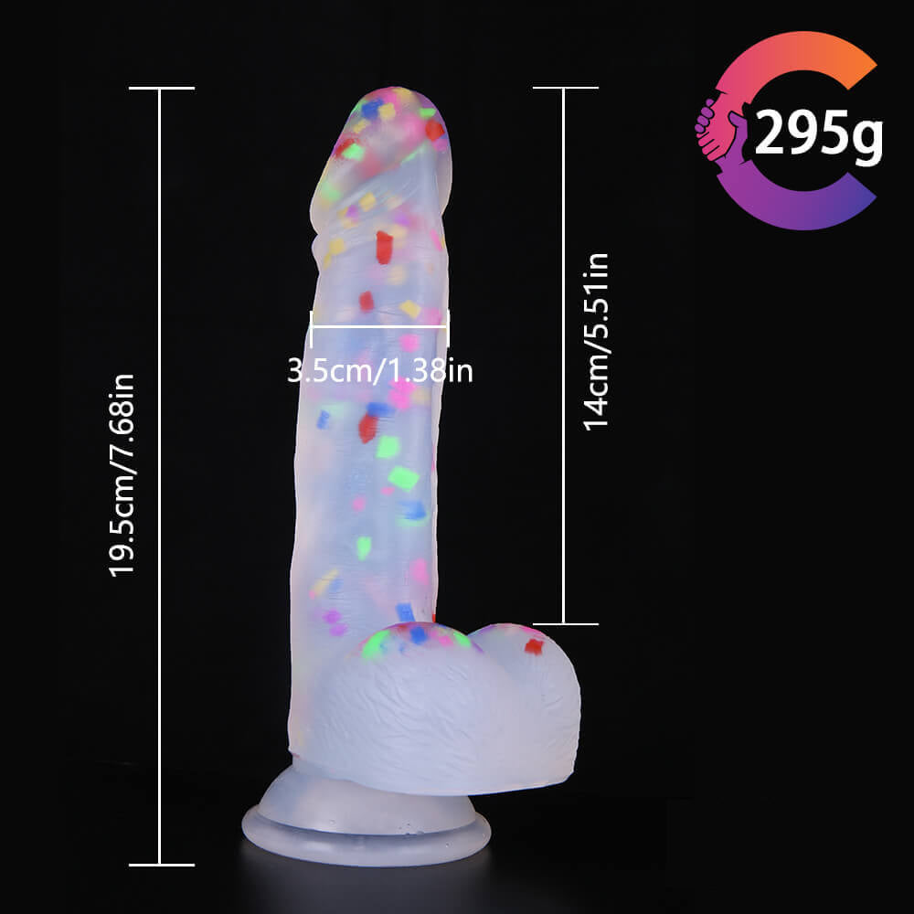 7.87in Crystal Clear Fruit Silicone Dildo For Adult Couples