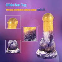 7.87in Dildo Sex Toy With Suction Cup Silicone Rabbit-Shaped Dildo