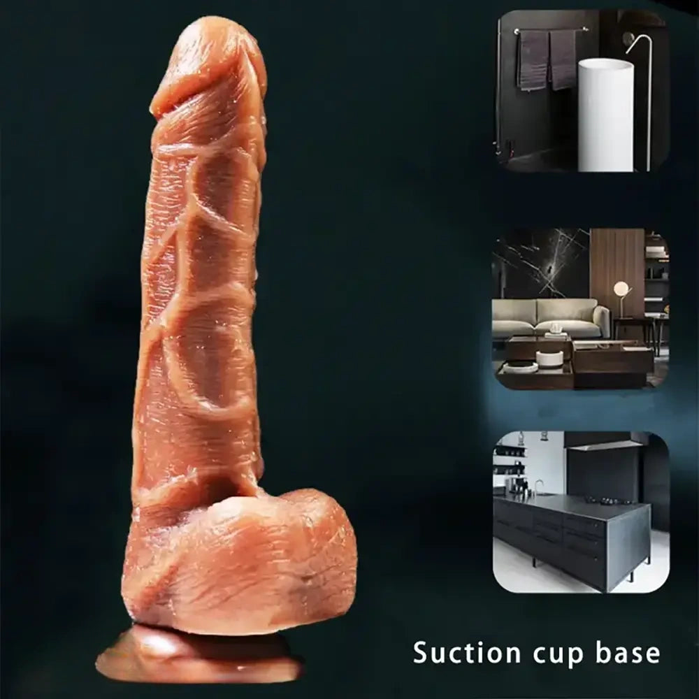 7.87in Double Layer Silicone Realistic Personal Massager Soft Dildo