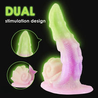 7.87in Dragon Tentacle Luminous Anal Monster Silicone Soft Dildo