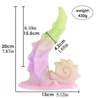 7.87in Dragon Tentacle Luminous Anal Monster Silicone Soft Dildo