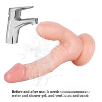 7.87in Dual Heads Real Lifelike Dildo For Anus Vagina Playing