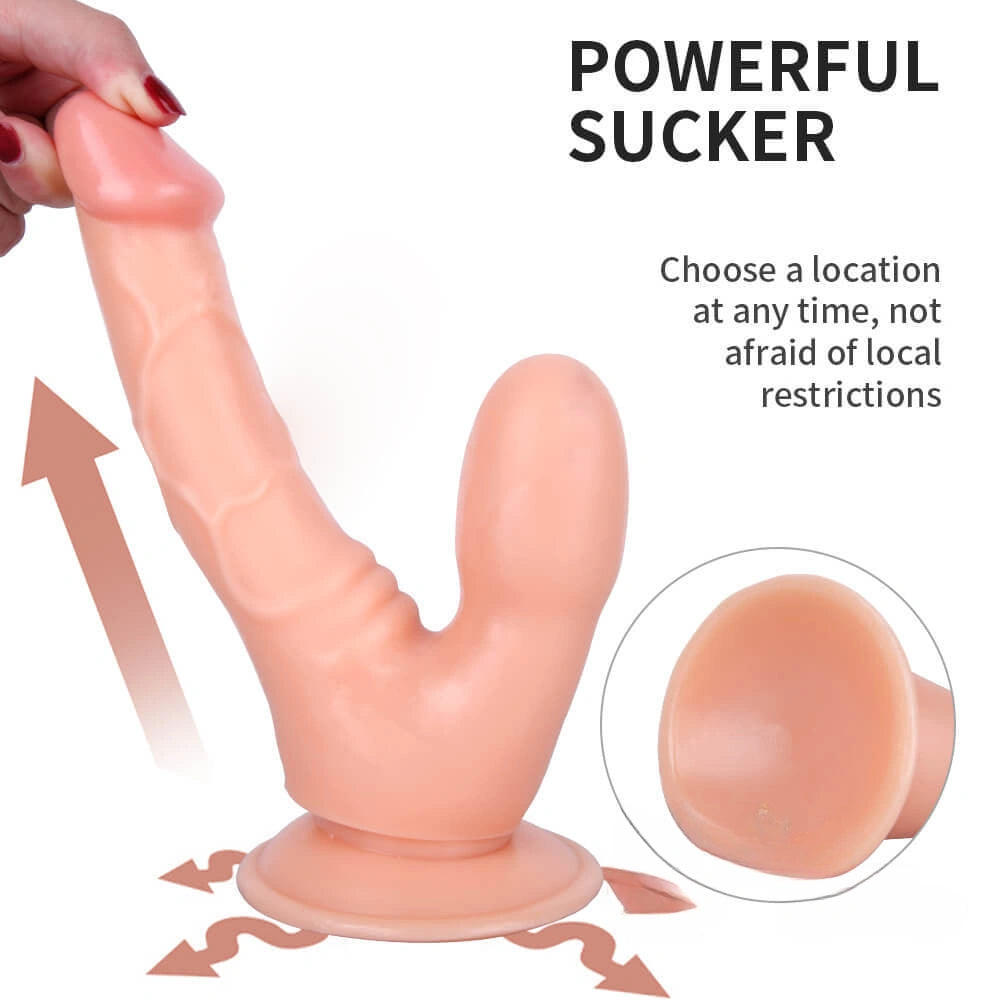 7.87in Dual Heads Real Lifelike Dildo For Anus Vagina Playing