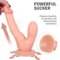 7.87in Dual Heads Real Lifelike Dildo For Anus Vagina Playing