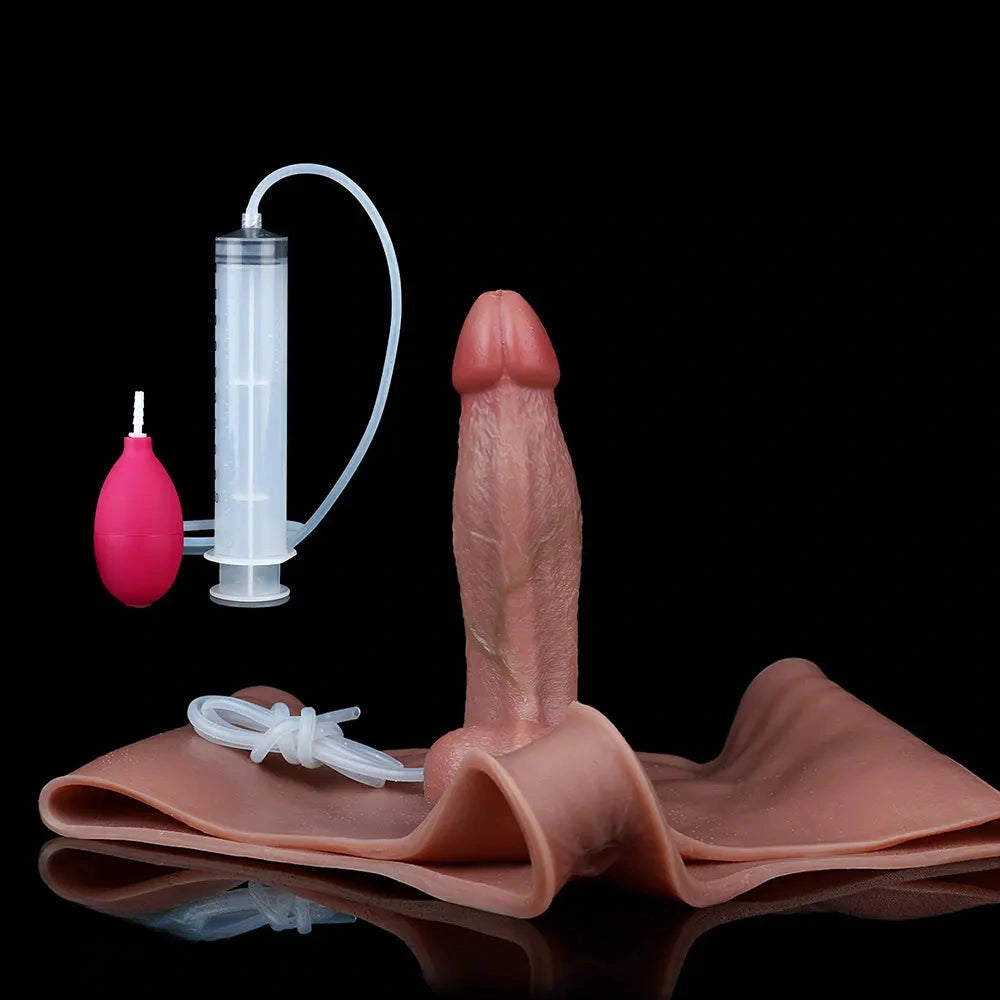 7.87in Ejaculating Dildo Pants Vagina Massager For Female Masturbator
