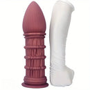 7.87in Ergonomic Silicone Cone Mushroom Head Threaded Dildo