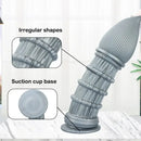 7.87in Ergonomic Silicone Cone Mushroom Head Threaded Dildo