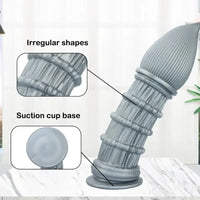 7.87in Ergonomic Silicone Cone Mushroom Head Threaded Dildo