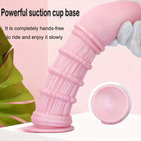7.87in Ergonomic Silicone Cone Mushroom Head Threaded Dildo