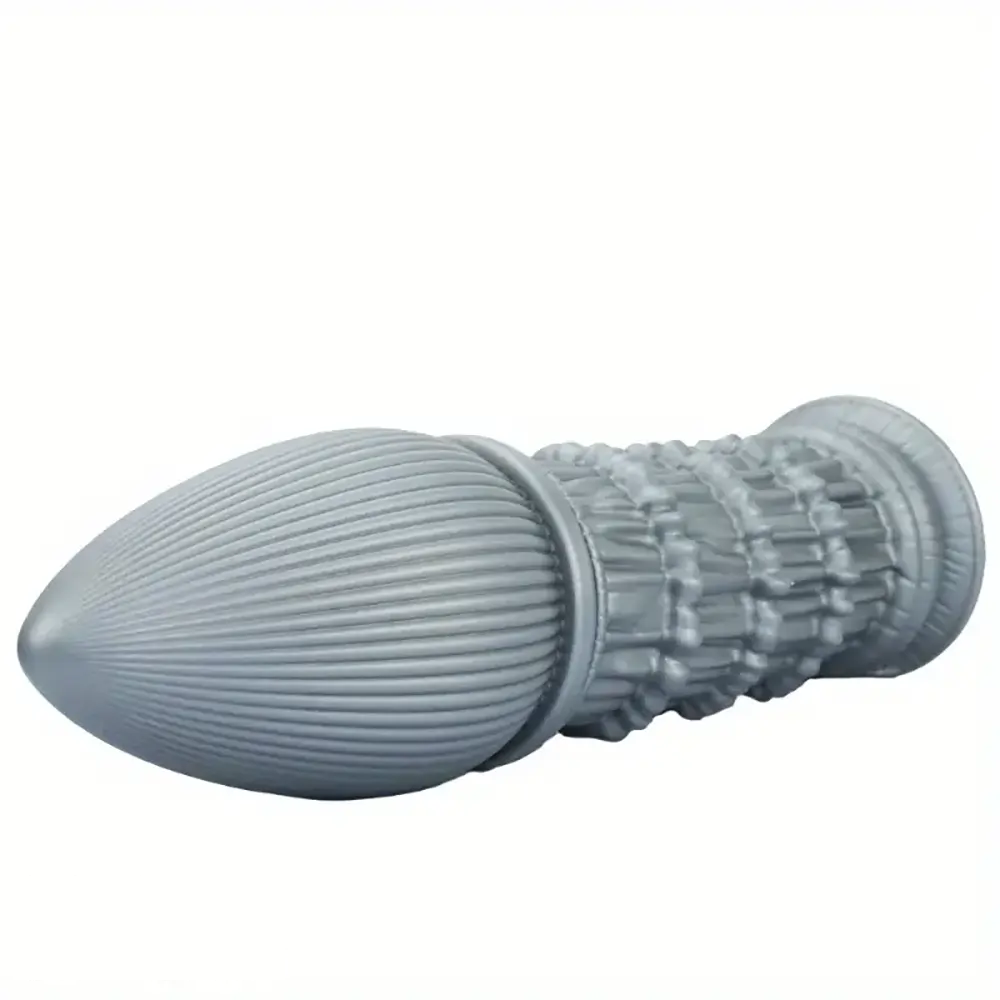 7.87in Ergonomic Silicone Cone Mushroom Head Threaded Dildo