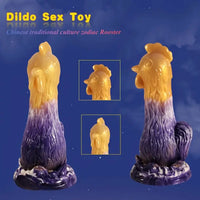 7.87in Exotic Thick Rooster Chicken Silicone Dildo Penis Couple Gift