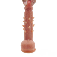 7.87in Extreme Vivid Glans Spiked Dildo With True Tendons