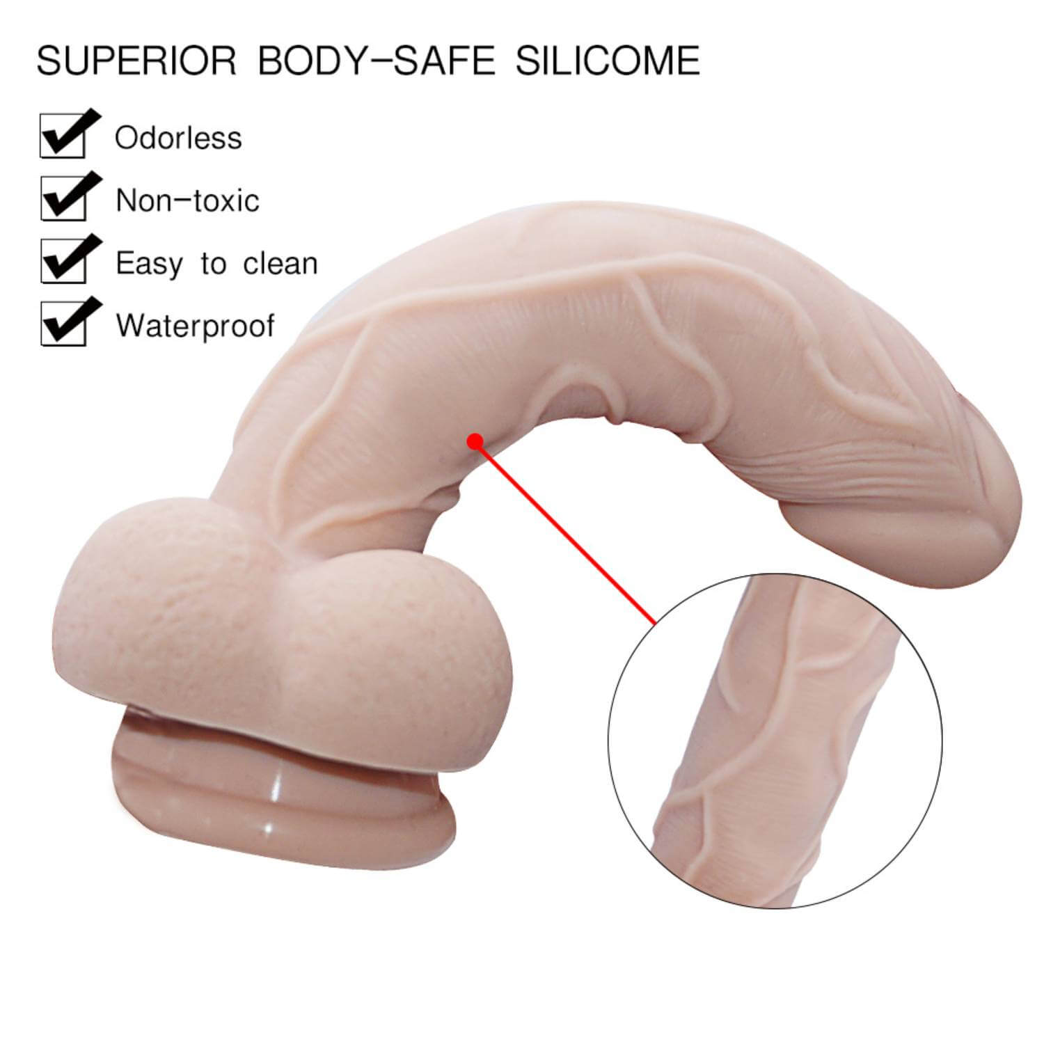 7.87in Fake Penis Sex Toy Dildo For Anus Vaginal Masturbation