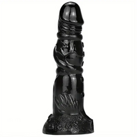 7.87in Fantasy Black Spiked Male Dildo For Stimulation Massager Pleasure