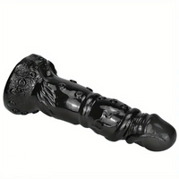 7.87in Fantasy Black Spiked Male Dildo For Stimulation Massager Pleasure