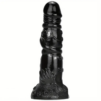 7.87in Fantasy Black Spiked Male Dildo For Stimulation Massager Pleasure