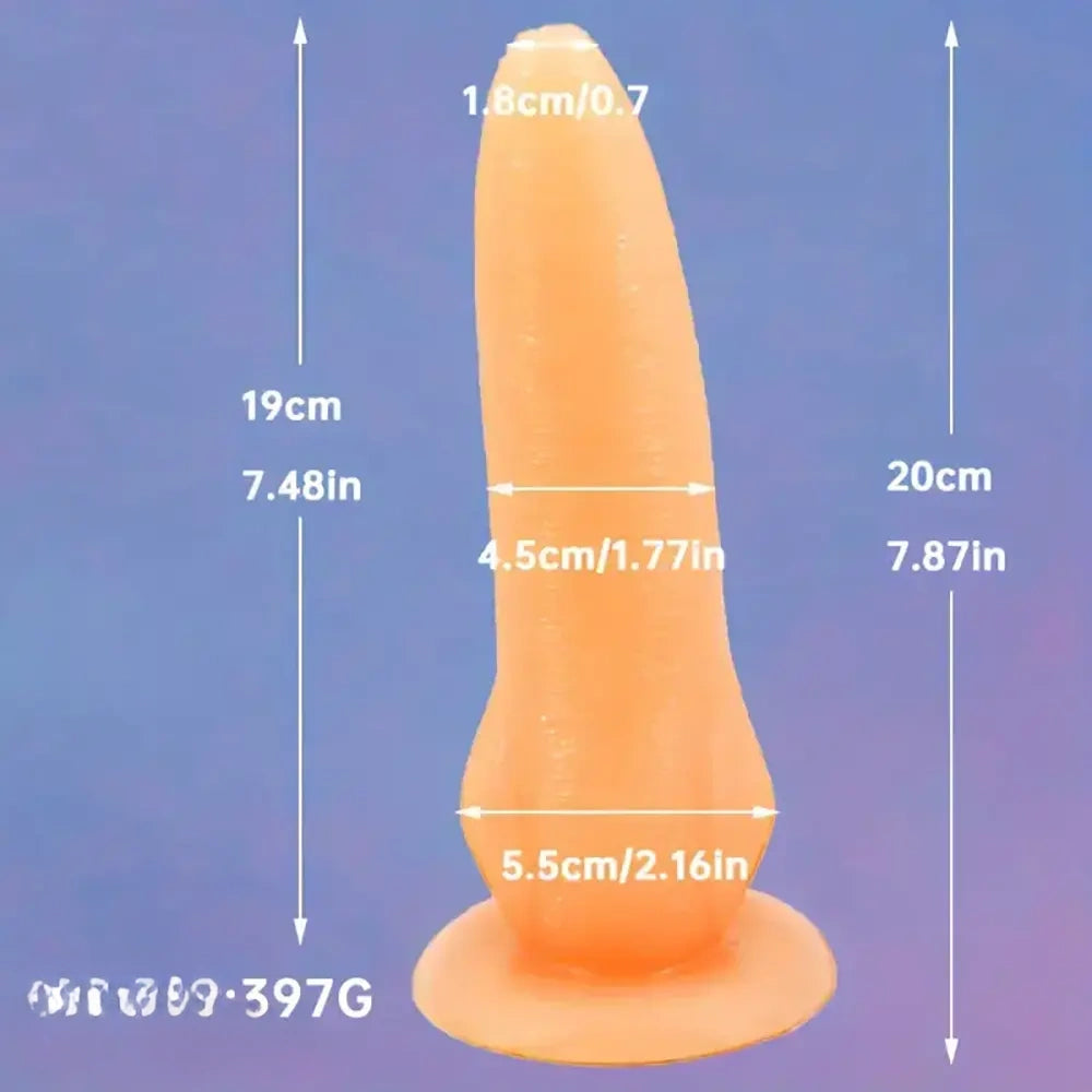 7.87in Fantasy Dildo With Powerful Suction Cup For Vaginal Anal Massage