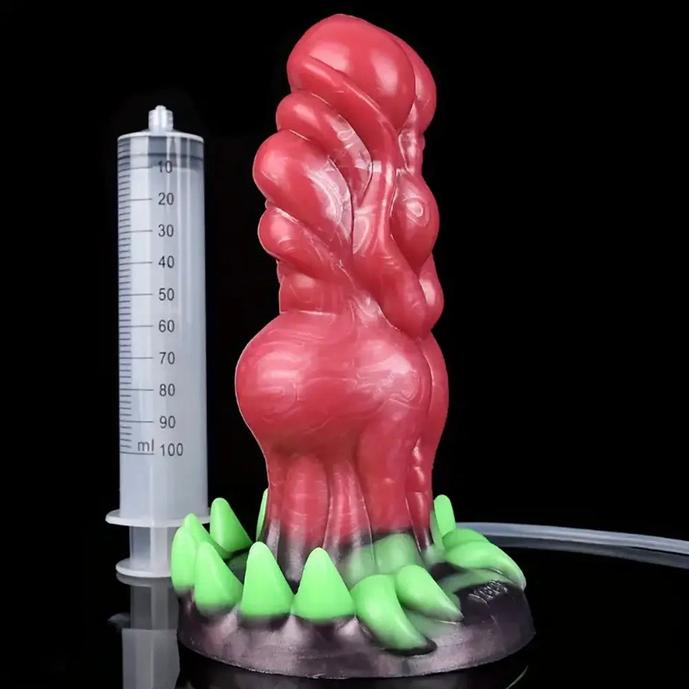 7.87in Fantasy Monster Cumming Dildo Wth Water Spray For Vagina Anus