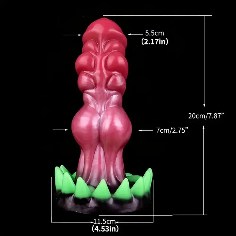 7.87in Fantasy Monster Cumming Dildo Wth Water Spray For Vagina Anus