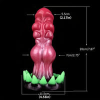 7.87in Fantasy Monster Cumming Dildo Wth Water Spray For Vagina Anus