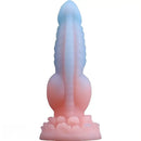 7.87in Fantasy Monster Dildo With Knot Luminous Silicone Thick Dildo