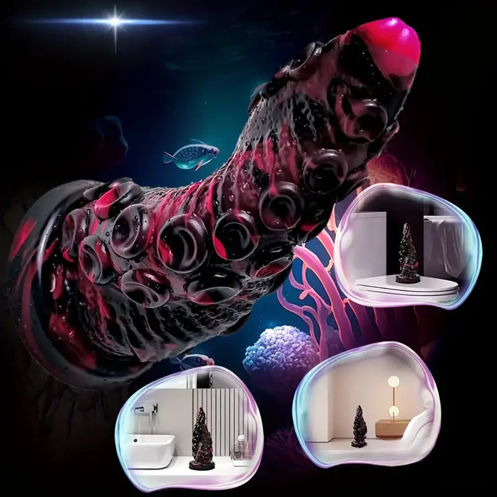 7.87in Fantasy Monster Octopus Tentacle Silicone Dildo For Couples Lesbian