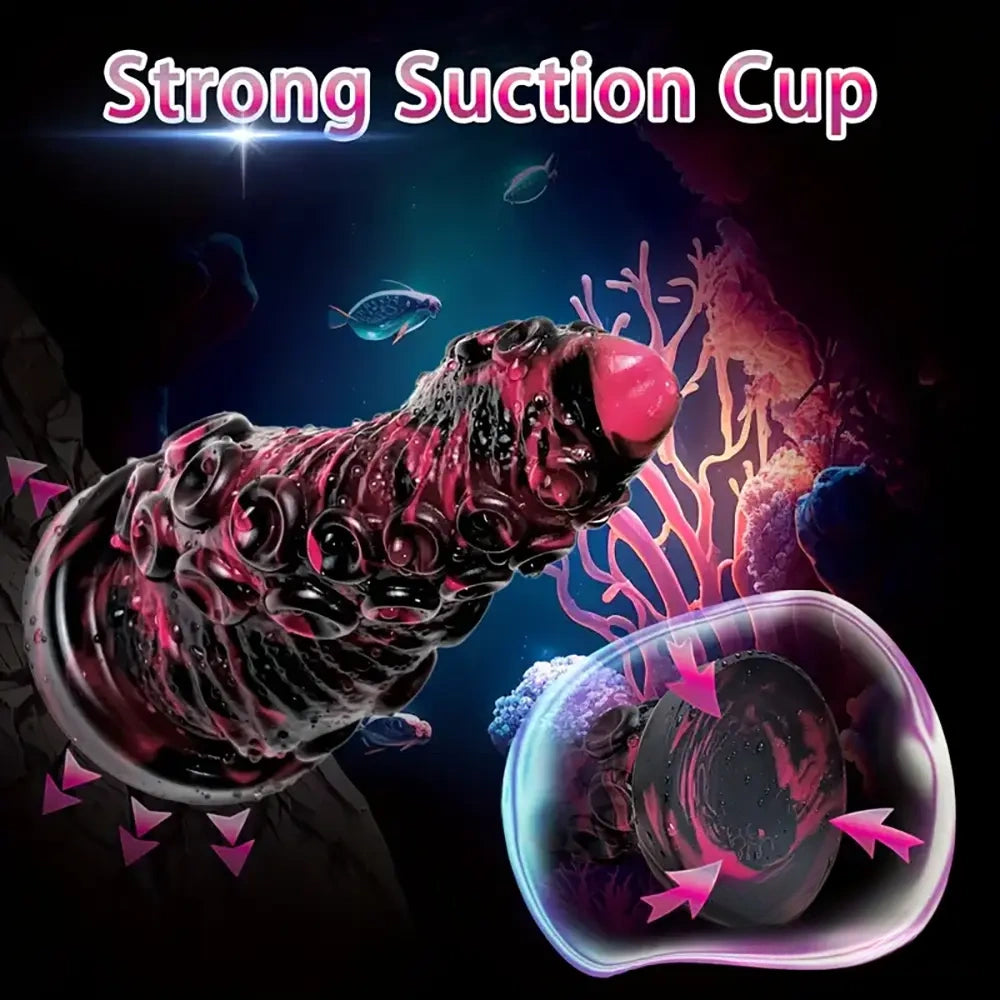 7.87in Fantasy Monster Octopus Tentacle Silicone Dildo For Couples Lesbian