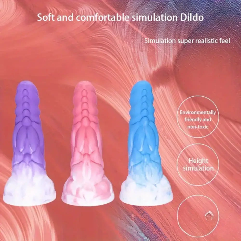 7.87in Fantasy Monster Silicone Soft Dildo External Anal Opener