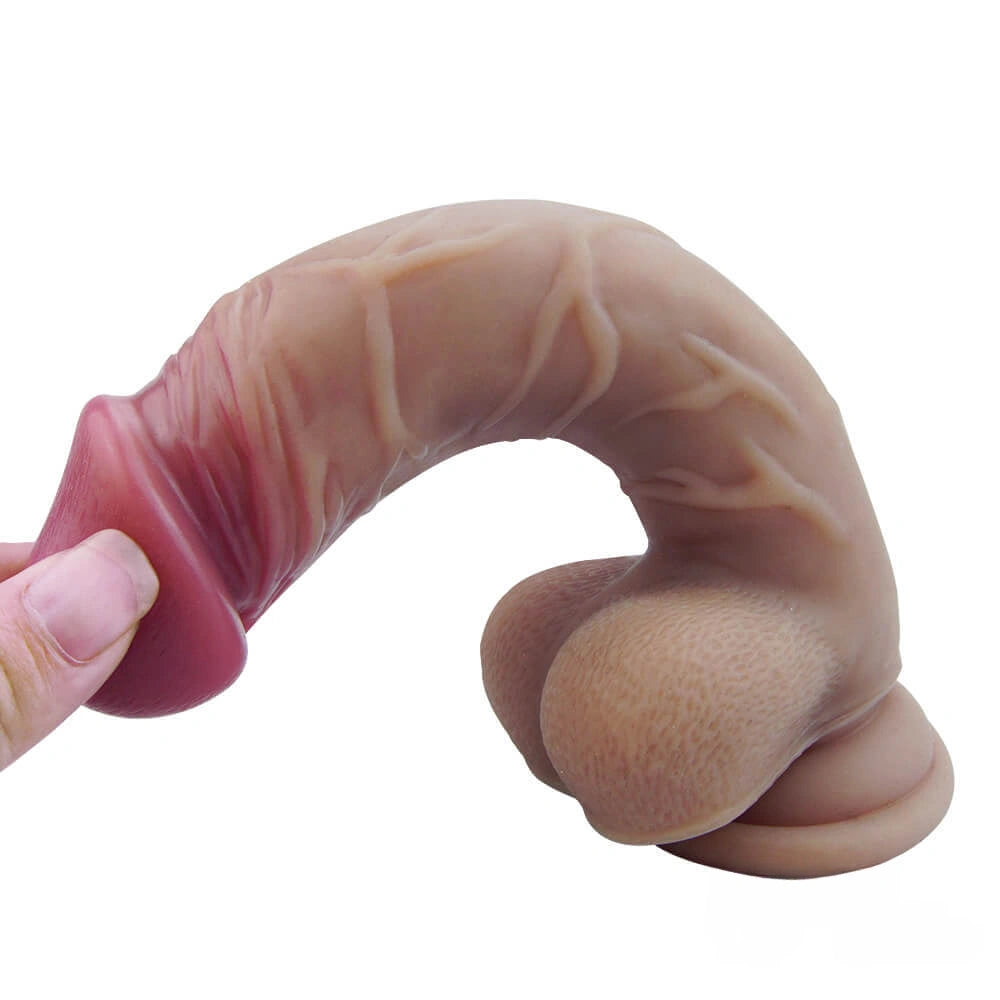 7.87in Flesh Body Nice Dildo With Lifelike Glans Veins