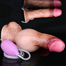 7.87in Flexible Liquid Silicone Inflatable Spraying Ejaculating Soft Dildo Sex Toy