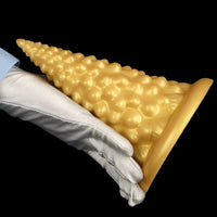7.87in Golden Silicone Soft Anal Plug Anal Expansion Suction Cup Dildo