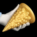 7.87in Golden Silicone Soft Anal Plug Anal Expansion Suction Cup Dildo