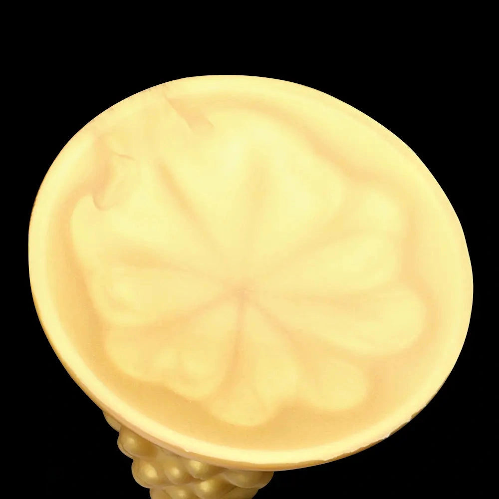 7.87in Golden Silicone Soft Anal Plug Anal Expansion Suction Cup Dildo