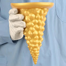 7.87in Golden Silicone Soft Anal Plug Anal Expansion Suction Cup Dildo