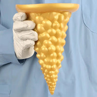7.87in Golden Silicone Soft Anal Plug Anal Expansion Suction Cup Dildo
