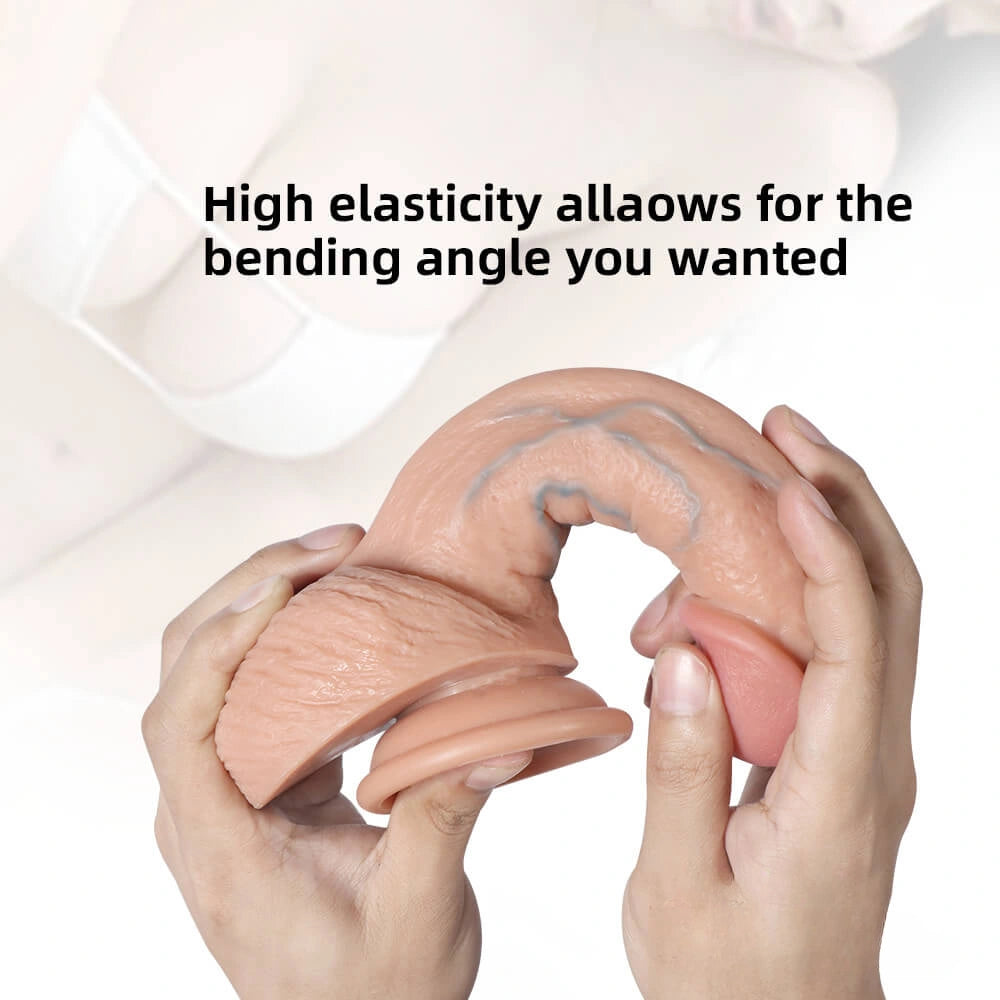 7.87in High Elasticity Soft Dildo With Stout Blood Vessels