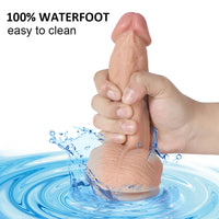 7.87in High Elasticity Soft Dildo With Stout Blood Vessels