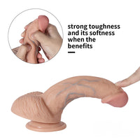 7.87in High Elasticity Soft Dildo With Stout Blood Vessels