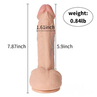7.87in High Quality PVC Double Layer Hard Dildo With Suction Cup