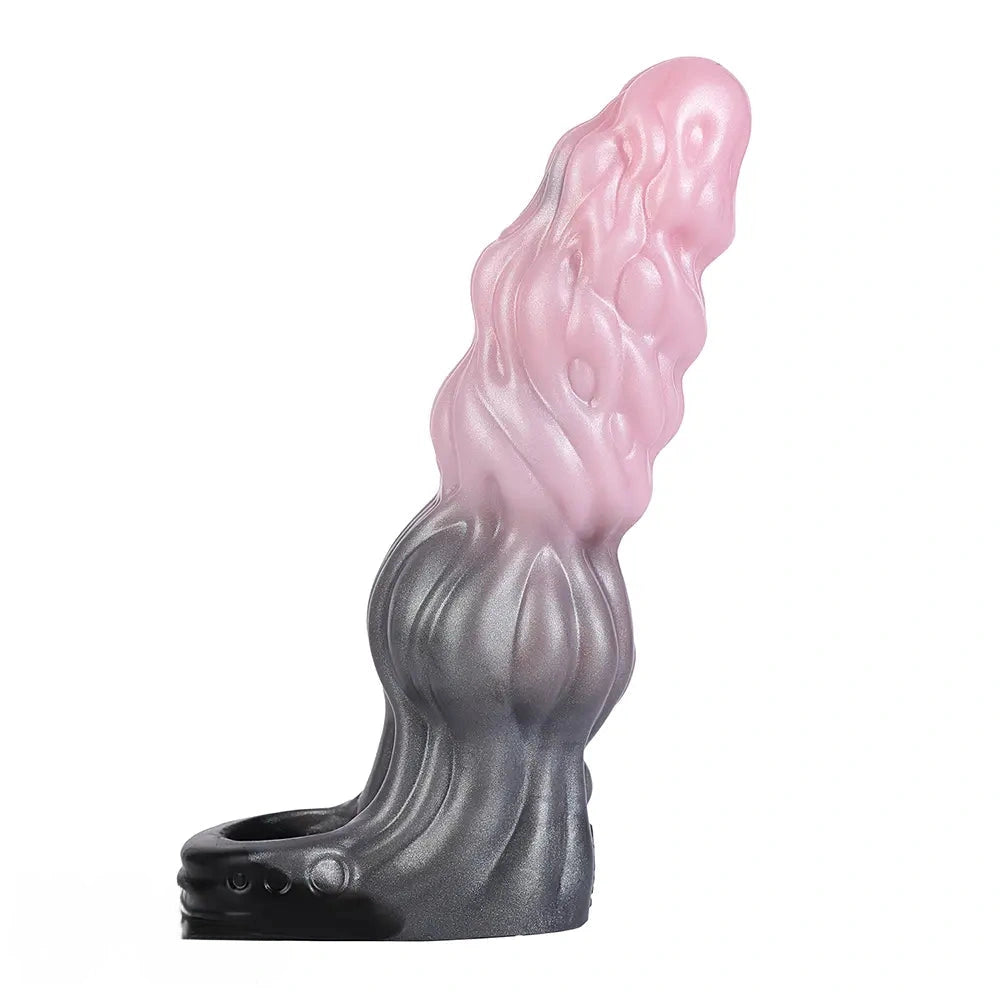 7.87in Hollow Fantasy Silicone Cock Sleeve Dildo For Physical Delay Control