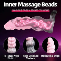 7.87in Hollow Fantasy Silicone Cock Sleeve Dildo For Physical Delay Control