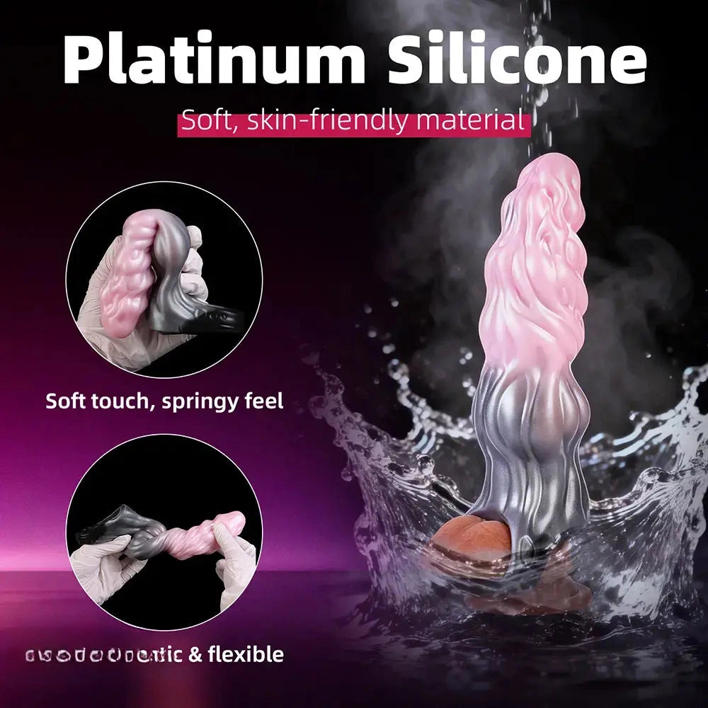 7.87in Hollow Fantasy Silicone Cock Sleeve Dildo For Physical Delay Control
