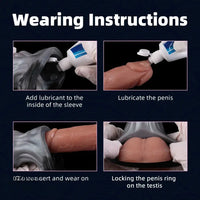 7.87in Hollow Fantasy Silicone Cock Sleeve Dildo For Physical Delay Control