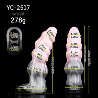 7.87in Hollow Fantasy Silicone Cock Sleeve Dildo For Physical Delay Control