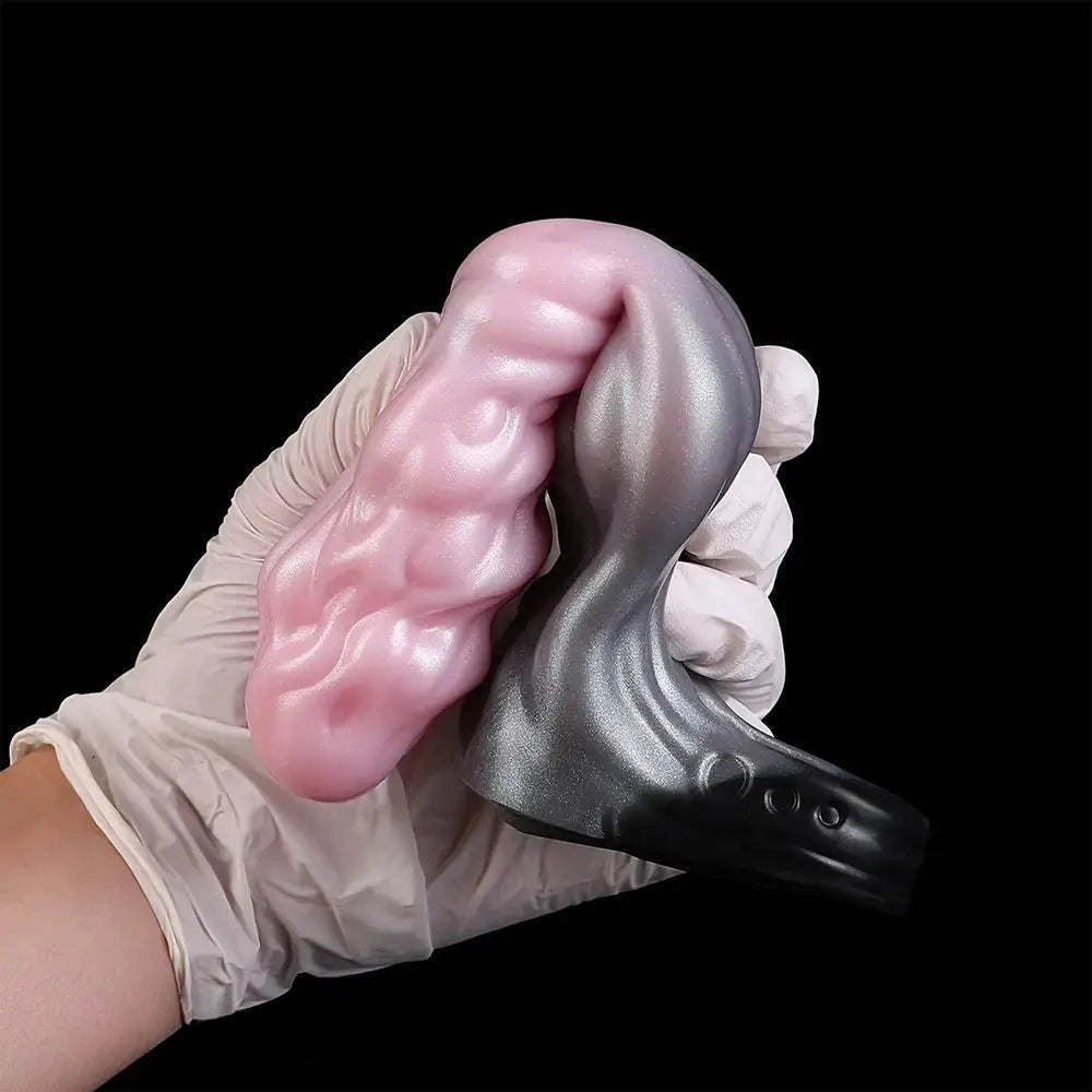 7.87in Hollow Fantasy Silicone Cock Sleeve Dildo For Physical Delay Control