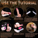7.87in Inflatable Squirting Soft Silicone Woman Men Dildo With Suction Cup