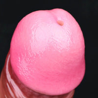 7.87in Inflatable Squirting Soft Silicone Woman Men Dildo With Suction Cup