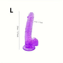 7.87in Jelly Confetti Women Dildo For G Spot Vaginal Stimulate Massage